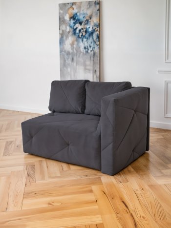 Диван 1010 графит, правый (BRENDOSS) в Качканаре - kachkanar.mebel-e96.ru
