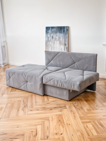 Диван 1010 серый, правый (BRENDOSS) в Качканаре - kachkanar.mebel-e96.ru