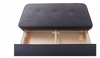 Диван-кровать 1001 графит (Brendoss) в Качканаре - kachkanar.mebel-e96.ru