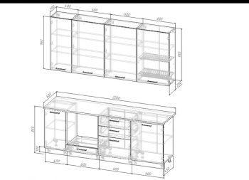 Кухонный гарнитур Санторини 2200 мм, Стол. 26 мм в Качканаре - kachkanar.mebel-e96.ru