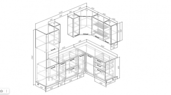 Угловой кухонный гарнитур Дели 2400*1600 мм Sanvut в Качканаре - kachkanar.mebel-e96.ru