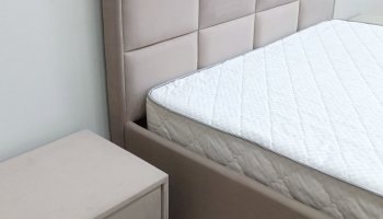 Кровать с подъемным механизмом Мега беж (Лин) в Качканаре - kachkanar.mebel-e96.ru