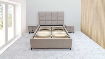 Кровать с подъемным механизмом Мега беж (Лин) в Качканаре - kachkanar.mebel-e96.ru