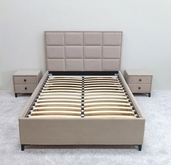 Кровать с подъемным механизмом Мега беж (Лин) в Качканаре - kachkanar.mebel-e96.ru