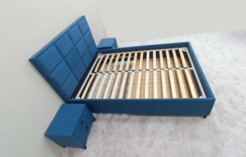 Кровать с подъемным механизмом Мега синий (Лин) в Качканаре - kachkanar.mebel-e96.ru