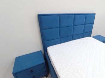 Кровать с подъемным механизмом Мега синий (Лин) в Качканаре - kachkanar.mebel-e96.ru