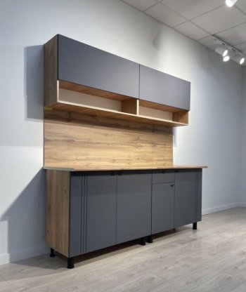 Кухонный гарнитур Монако 2000 мм графит (СВ) в Качканаре - kachkanar.mebel-e96.ru