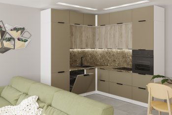 Кухонный гарнитур Альба гранд прайм 2200х2500 мм (Герда) в Качканаре - kachkanar.mebel-e96.ru