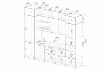 Кухонный гарнитур Альба экстра 3000 мм (Герда) в Качканаре - kachkanar.mebel-e96.ru