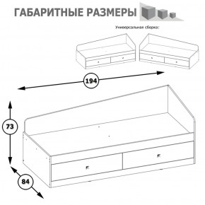 Кровать с ящиками Альфа 11.21 солнечный свет в Качканаре - kachkanar.mebel-e96.ru