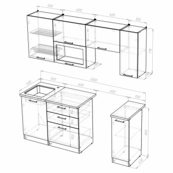 Кухонный гарнитур Алина ультра 2000 мм (Герда) в Качканаре - kachkanar.mebel-e96.ru