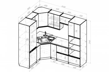 Кухонный гарнитур Амели оптима 1800х2400 мм (Герда) в Качканаре - kachkanar.mebel-e96.ru