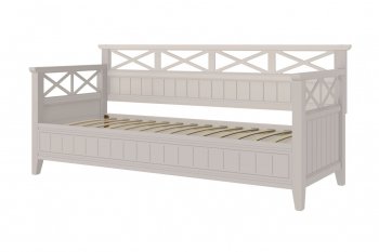 Кровать из массива Амелия льняной (БМ) в Качканаре - kachkanar.mebel-e96.ru