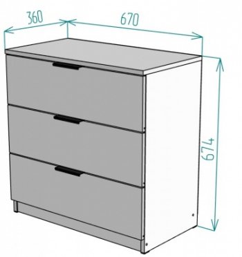 Комод Anna K215 674х670х360 в Качканаре - kachkanar.mebel-e96.ru