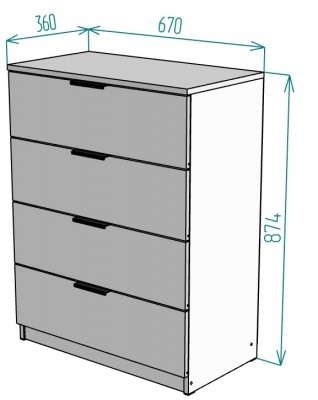 Комод Anna K216 874х670х360 в Качканаре - kachkanar.mebel-e96.ru