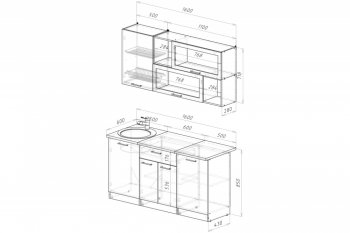 Кухонный гарнитур Антика стандарт 1600 мм (Герда) в Качканаре - kachkanar.mebel-e96.ru