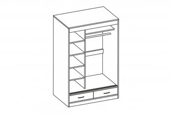 Шкаф-купе 1500 мм (арт. 009) ясень шимо (Делис) в Качканаре - kachkanar.mebel-e96.ru