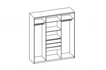 Шкаф-купе 1700 мм 3-х дверный с 1-м зеркалом (арт. 012) бодега (Диал) в Качканаре - kachkanar.mebel-e96.ru
