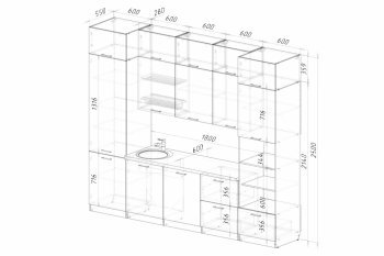 Кухонный гарнитур Асая экстра 2 3000 мм (Посудомойка) в Качканаре - kachkanar.mebel-e96.ru