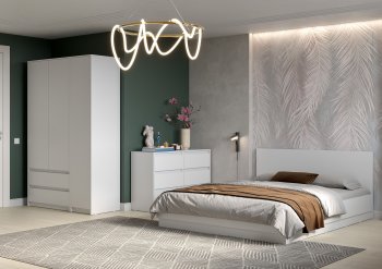Спальный гарнитур Айден белый модульный (ИЦ) в Качканаре - kachkanar.mebel-e96.ru