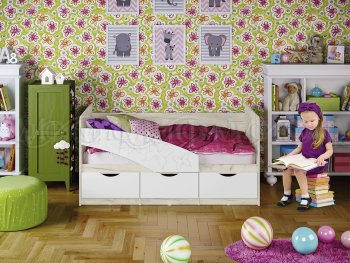 Кровать Бабочки Шарли белый (Миф) в Качканаре - kachkanar.mebel-e96.ru