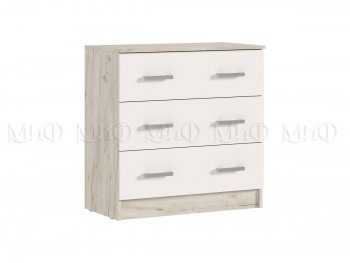 Комод 3 ящика Бася крафт/кашемир (Миф) в Качканаре - kachkanar.mebel-e96.ru
