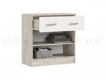 Комод 1 ящик 2 двери Бася крафт/кашемир (Миф) в Качканаре - kachkanar.mebel-e96.ru