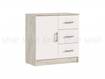 Комод 3 ящика 1 дверь Бася крафт/кашемир (Миф) в Качканаре - kachkanar.mebel-e96.ru