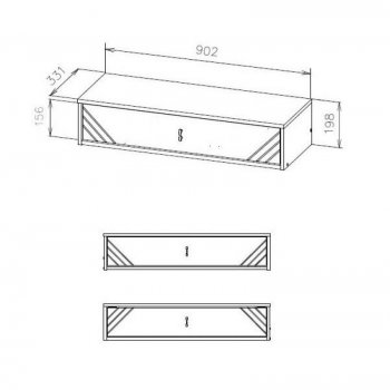Стол туалетный (навесной) Байкал (СВ) в Качканаре - kachkanar.mebel-e96.ru