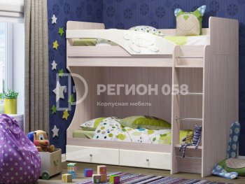 Двухъярусная кровать Бемби МДФ (Регион) в Качканаре - kachkanar.mebel-e96.ru