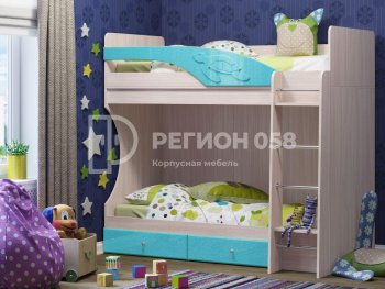 Двухъярусная кровать Бемби МДФ (Регион) в Качканаре - kachkanar.mebel-e96.ru