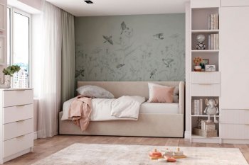 Диван-кровать Бенто с ПМ, велюр Крем (ДСВ) в Качканаре - kachkanar.mebel-e96.ru
