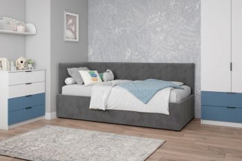 Диван-кровать Бенто с ПМ, велюр Маус (ДСВ) в Качканаре - kachkanar.mebel-e96.ru