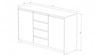 Стенка Бостон модульная анкор (Лин) в Качканаре - kachkanar.mebel-e96.ru