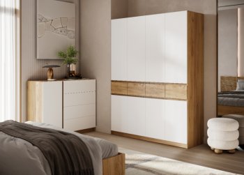 Спальный гарнитур Бостон Лайт белый (Стиль) в Качканаре - kachkanar.mebel-e96.ru