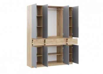 Спальный гарнитур Бостон Лайт серый (Стиль) в Качканаре - kachkanar.mebel-e96.ru