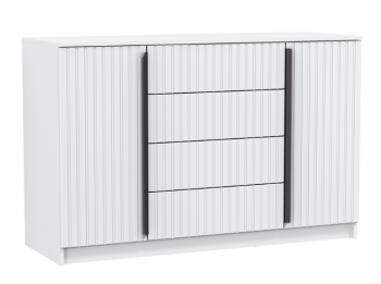 Комод 67.11 Брандо МДФ New белый (Олмеко) в Качканаре - kachkanar.mebel-e96.ru