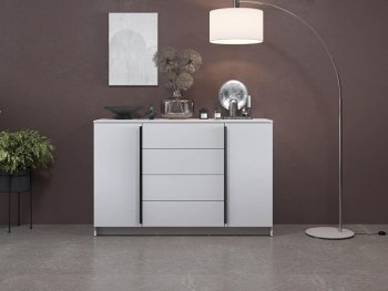 Комод 67.11 Брандо ЛДСП New белый (Олмеко) в Качканаре - kachkanar.mebel-e96.ru