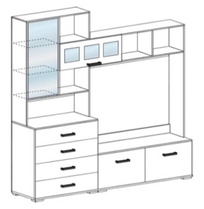 Стенка Яна ТВ 751 (СтендМ) в Качканаре - kachkanar.mebel-e96.ru