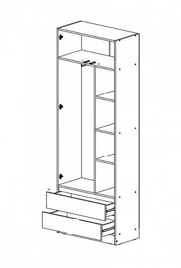 Шкаф 800 мм Челси Color (Миф) в Качканаре - kachkanar.mebel-e96.ru