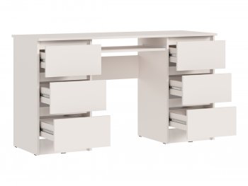 Письменный стол Челси 6 ящиков кашемир (Миф) в Качканаре - kachkanar.mebel-e96.ru