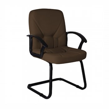 Кресло Чип Ультра 365, к/з коричневый (на полозьях (коференц) в Качканаре - kachkanar.mebel-e96.ru
