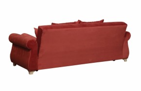 Диван - кровать Порто (микровелюр Гавайи бордо/микровелюр италия/микровельвет крем) с подушками в Качканаре - kachkanar.mebel-e96.ru