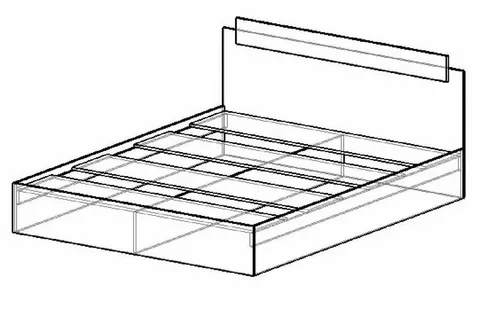 Кровать двуспальная Эко 1400 белый (Эра) в Качканаре - kachkanar.mebel-e96.ru