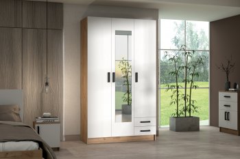 Шкаф 1200 мм Эконом с зеркалом (Зарон) в Качканаре - kachkanar.mebel-e96.ru