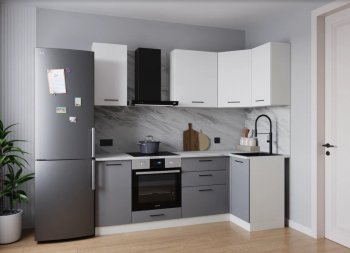 Угловой кухонный гарнитур Элеганция 2200*1000 мм (Sanvut) в Качканаре - kachkanar.mebel-e96.ru