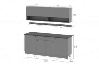 Кухонный гарнитур Энни 2000 мм (МИ) в Качканаре - kachkanar.mebel-e96.ru