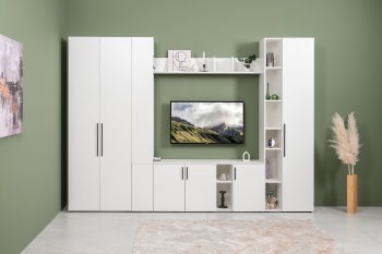 Стенка Эйр модульная, белый (Моби) в Качканаре - kachkanar.mebel-e96.ru