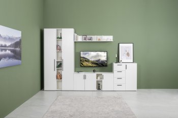 Стенка Эйр модульная, белый (Моби) в Качканаре - kachkanar.mebel-e96.ru
