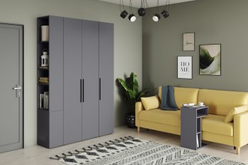 Стенка Эйр модульная, графит (Моби) в Качканаре - kachkanar.mebel-e96.ru
